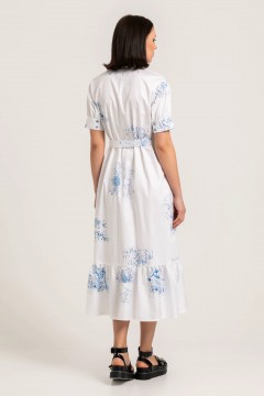 Платье молочного цвета с принтом Priz(фото3)