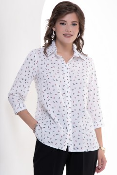 Рубашка белого цвета с принтом Diolche(фото2)