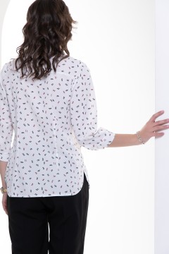 Рубашка белого цвета с принтом Diolche(фото4)