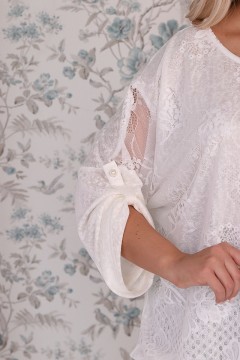 Блузка белая с кружевом Wisell(фото3)