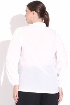 Блузка из шифона белая с бантом Elza(фото2)