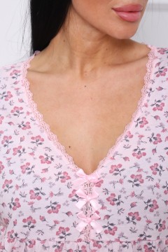 Сорочка розовая с принтом 21276 Натали(фото3)