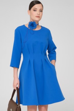 Платье короткое синее с карманами Priz