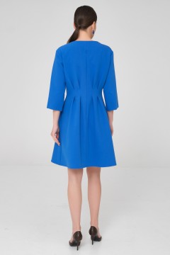 Платье короткое синее с карманами Priz(фото3)