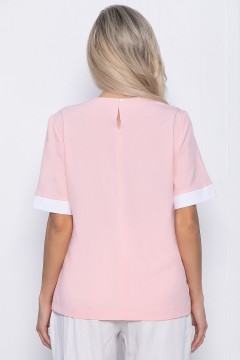 Блуза розовая с короткими рукавами LT collection(фото4)