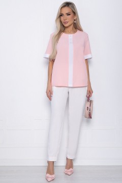 Блуза розовая с короткими рукавами LT collection(фото2)