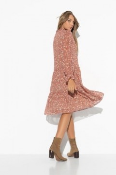 Платье розовое из шифона Charutti(фото4)