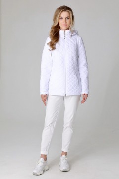 Куртка на молнии в белом цвете 24119 54 размера Dizzyway(фото2)