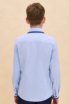Рубашка голубого цвета для мальчика BWCJ7087 Pelican(фото4)