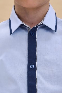 Рубашка голубого цвета для мальчика BWCJ7087 Pelican(фото5)