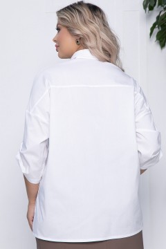 Рубашка белая с накладным карманом LT collection(фото3)