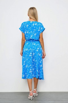 Платье миди голубое с принтом Jetty(фото3)
