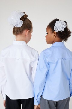 Блуза голубого цвета для девочки 043 ш24 Batik(фото4)