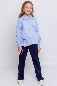 Блуза голубого цвета для девочки 043 ш24
