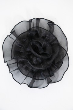 Брошь чёрная в виде цветка Diolche(фото2)