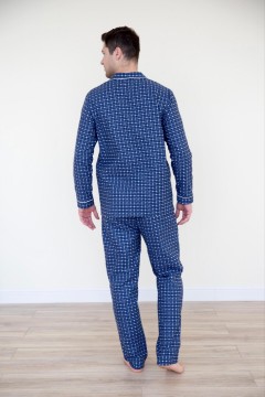 Пижама синяя с принтом 7720 Lika Dress men(фото2)