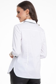 Рубашка белая с накладным карманом Diolche(фото4)