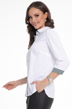 Рубашка белая с накладным карманом Diolche(фото3)