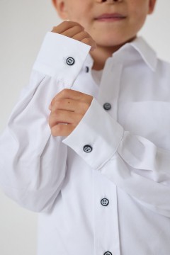 Рубашка белого цвета для мальчика 023 ш24 Batik(фото2)