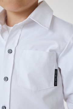 Рубашка белого цвета для мальчика 023 ш24 Batik(фото3)