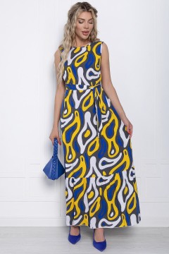 Платье с принтом А-силуэта без рукавов LT collection(фото2)