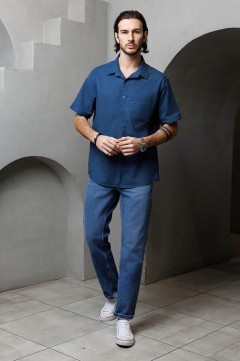 Классическая мужская рубашка с коротким рукавом 141004 54 размера F5 men(фото2)