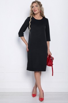 Платье-футляр чёрное с поясом LT collection(фото3)