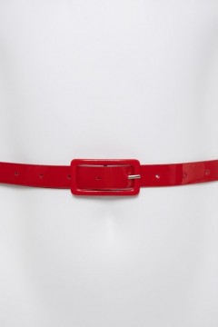 Ремень красный лакированный Charutti(фото3)