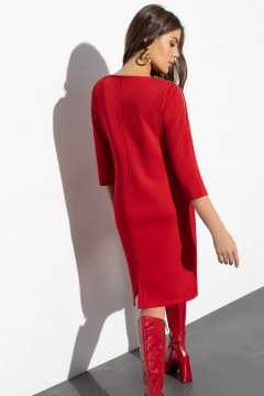 Платье короткое красного цвета Charutti(фото4)