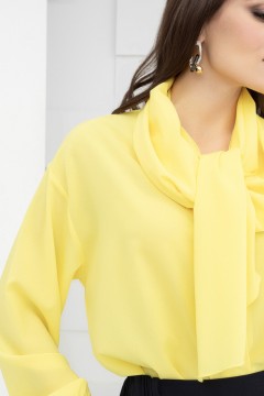 Блузка жёлтая с акцентным шарфом Charutti(фото3)