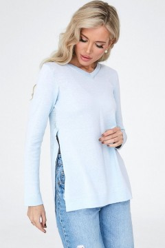 Джемпер голубой в спортивном стиле Happychoice