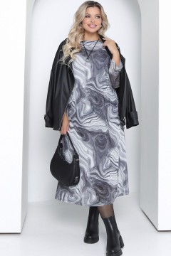 Платье длинное серого цвета из сетки Agata(фото2)