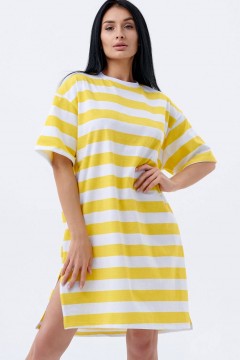 Платье домашнее в жёлтую полоску 9983 Lika Dress