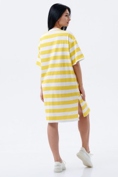 Платье домашнее в жёлтую полоску 9983 Lika Dress(фото3)