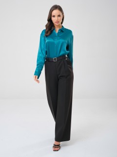 Блуза с длинным рукавом сине-зелёного цвета Priz(фото2)