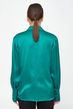 Блуза с длинным рукавом сине-зелёного цвета Priz(фото4)