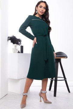 Платье миди зелёное трикотажное LT collection(фото2)