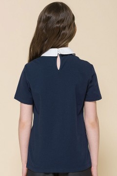 Блуза тёмно-синего цвета для девочки GFTP7161 Pelican(фото4)