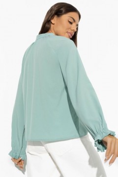 Блузка мятного цвета с завязками Charutti(фото3)