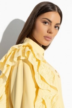 Рубашка жёлтая с оборками из  поплина Charutti(фото2)