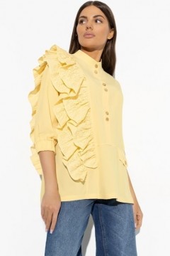 Рубашка жёлтая с оборками из  поплина Charutti