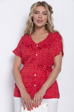 Блуза красная с оборками LT collection