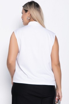 Блуза белая без рукавов LT collection(фото4)