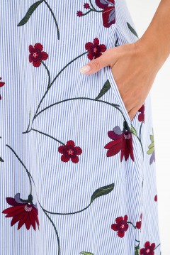 Платье домашнее в полоску с карманами Serenada(фото4)