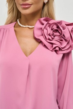 Блузка розовая с объёмным цветком Jetty(фото3)