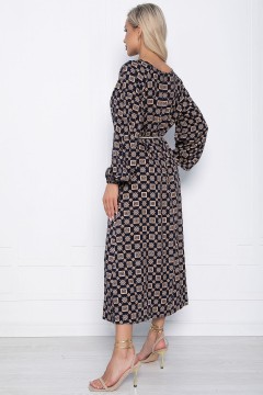 Платье чёрное в стиле бохо с завязками LT collection(фото4)