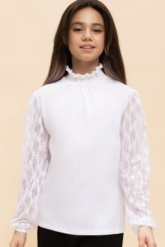 Блуза с кружевными рукавами для девочки GFJS7190 Pelican