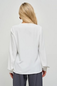 Блузка белая с оборкой Jetty(фото6)