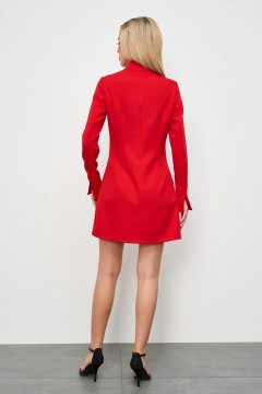 Платье короткое красного цвета с разрезами на рукавах Jetty(фото6)