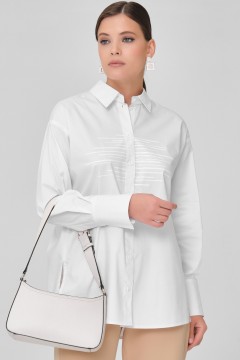 Блуза белая с длинным рукавом Priz